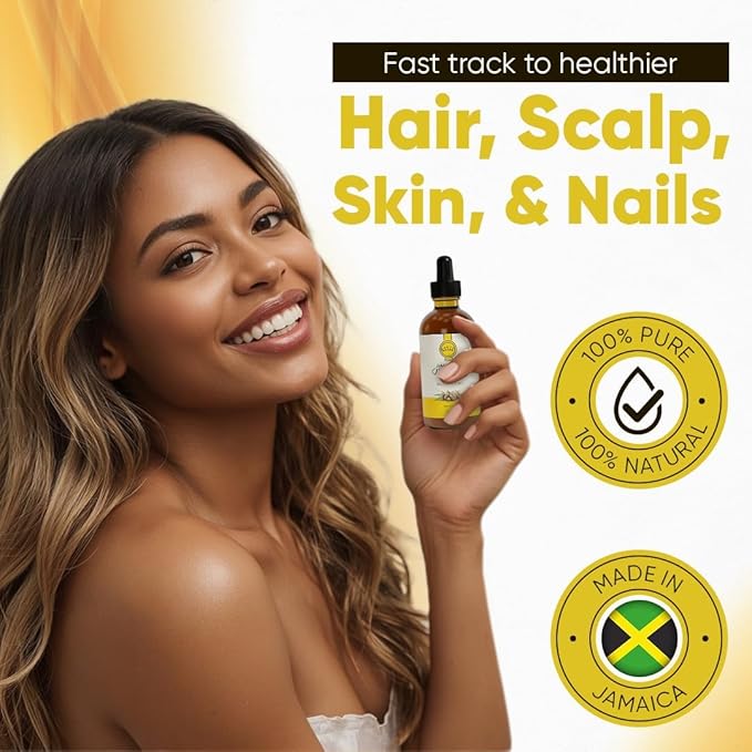 Jamaican Black Castor Oil – 100% Pure Castor Oil for Hair Growth, Scalp Care, Glowing Skin and Nails. Made in Jamaica - 4 oz Glass Bottle (2 Pack)