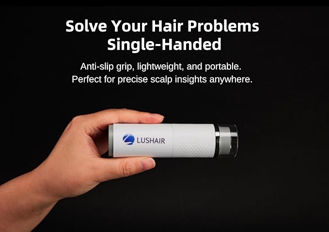 lushair Wireless Hair Analyzer, Hair Follicle Tester, Scalp Microscope, 16 Hair Tests, AI Smart Analysis Provides Care Plan