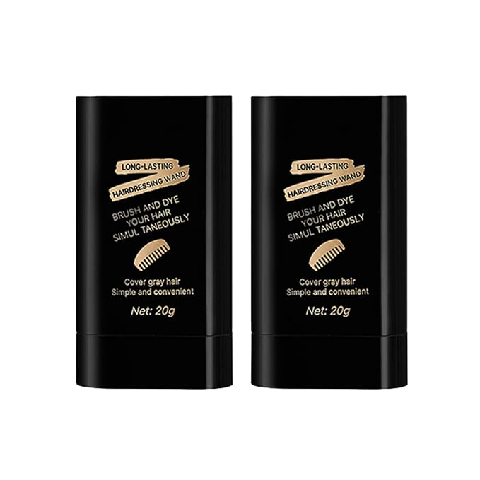 2Pack Safe and Convenient Comb Hair Dye, Portable Hair Dye Comb For Gray Hair Coverage, Waterproof and Sweat-Proof, 2 in 1 Instant Dye, for Women & Men (BROWNISH BLACK)