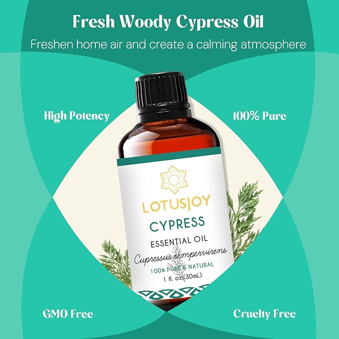Cypress Essential Oil for Diffuser Skin Soap Making, 100% Pure Natural Cypress Oil- 1 Oz