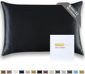 ZIMASILK 22 Momme Silk Pillowcase for Hair and Skin - 100% Pure Mulberry Silk with Hidden Zipper, Grade 6A Luxury Pillow Case for Women, Soft & Durable, Gift Box (King 20"x36" Black)