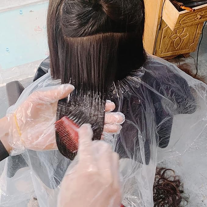 Hedume 120pcs Disposable Capes Hair Salon, 63 x 51 In Hair Cutting Cape, Disposable Barber Cape, Waterproof Shampoo Capes for Barber Shop, Beauty Salon, Home Hairdressing, Hair Coloring