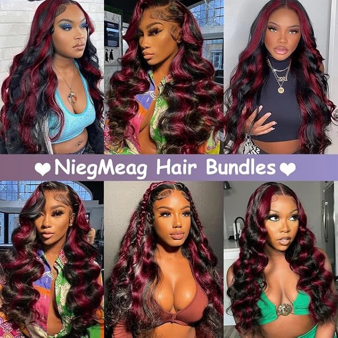 99j Human Hair Bundles Burgundy Body Wave Bundle Grade 8A Brazilian Virgin Remy Hair 3 Bundles 14 14 14 Inch Double Weft Real P1B99j Hair Weave 300g