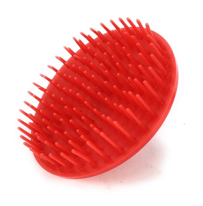 G.B.S Shampoo Scalp Massage Brush, Grooming Travel Effortless Glide Fine Tooth Durable Material, Pack of 6, Red