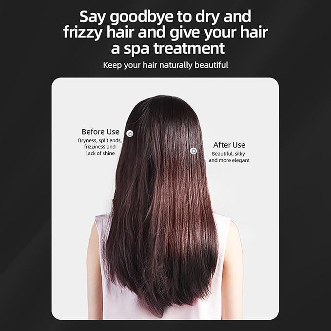 Bestauty Hot Comb Hair Straightener Comb, MCH Fast 20s Heating Technology, 320℉-356℉-392℉ 3 Levels Adjustable, Negative Ion Conditioning Hair Straightening Brush Straightener Brush (Black)