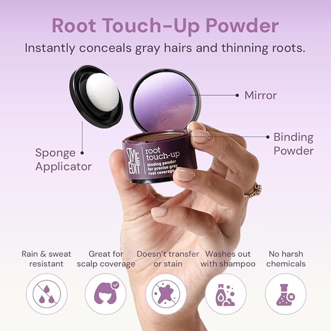 Style Edit Root Touch Up Powder (5 Pack) to Cover Up Dark Roots and Grays Between Salon Visits, Water Resistant, Non-Sticky, Compact And Mess-Free, Light Red Hair Color (Total of 5)