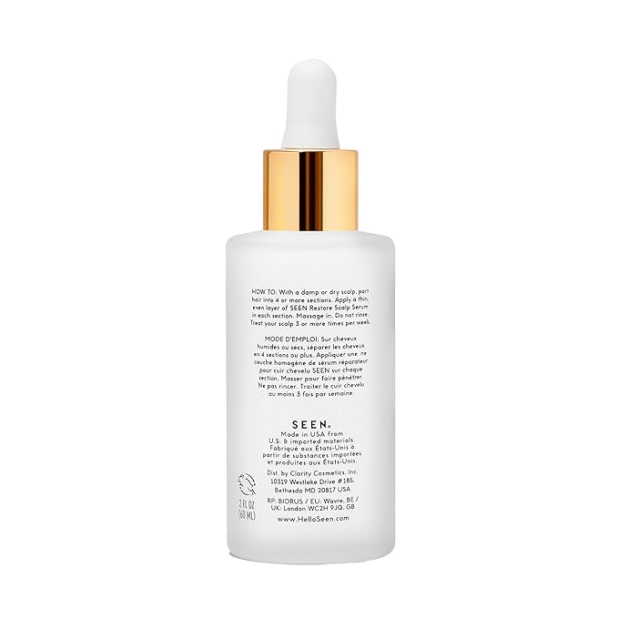SEEN Restore Scalp Serum, Fragrance-Free - Clinically Proven, Dermatologist-Developed Hydrating Serum, Promotes Healthy Scalp, Safe for Sensitive & Eczema-Prone Skin