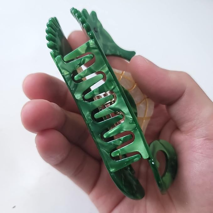 Green Hippocampus Claw Clip,Acetate Hair Clips,Small Claw Clips for Women