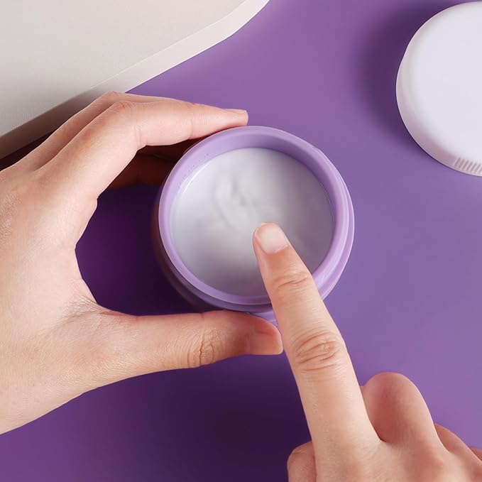 Travel Containers for Toiletries, Silicone Cream Jars BPA-Free, Leak-proof 1.35oz Travel Size Containers, Portable Size Silicone Jars with Lid for Cosmetic Face Hand Body Cream (4 Pack)