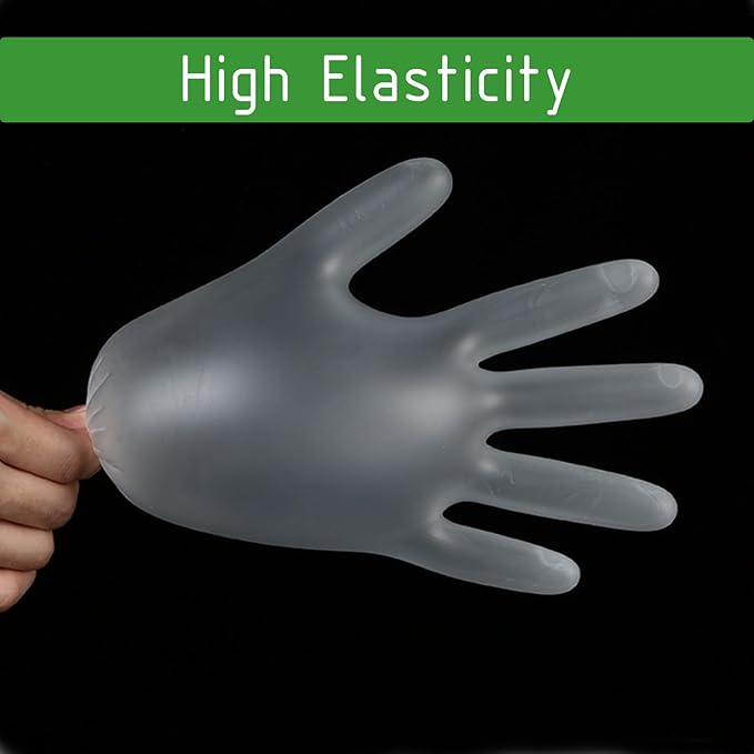 Clear Vinyl Food Safe Disposable Gloves Latex Free Powder Free for Food Prep Handling Cooking Cleaning