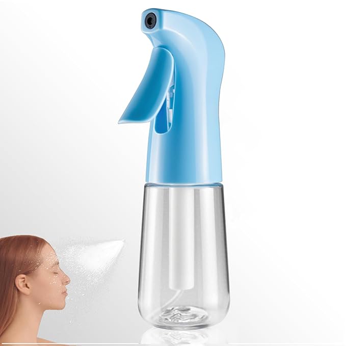 Spray Bottle for Hair (6.8OZ /200ML) Continuous Ultra Fine Mist Sprayer for Hair Blue