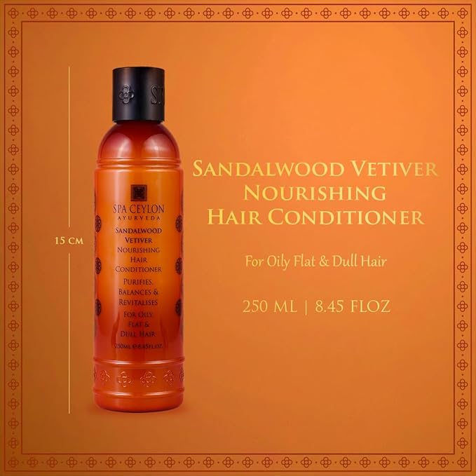 SPA CEYLON Sandalwood Vetiver Nourishing Hair Conditioner | Revitalize Oily Flat & Dull Hair | Hair and Scalp Conditioner | Hair Products for Unisex