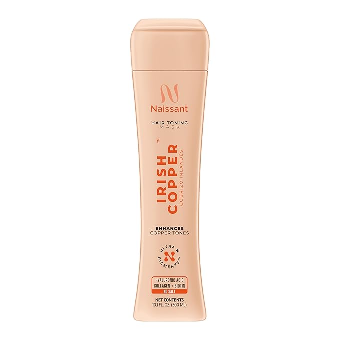naissant Irish Copper Hair Toning Mask | Ultra High-Purity Pigments | Deposits Deep Copper Tone | Hyaluronic Acid, Collagen & Biotin | Paraben, Ammonia & Sulfate Free | 10.1 Fl. Oz
