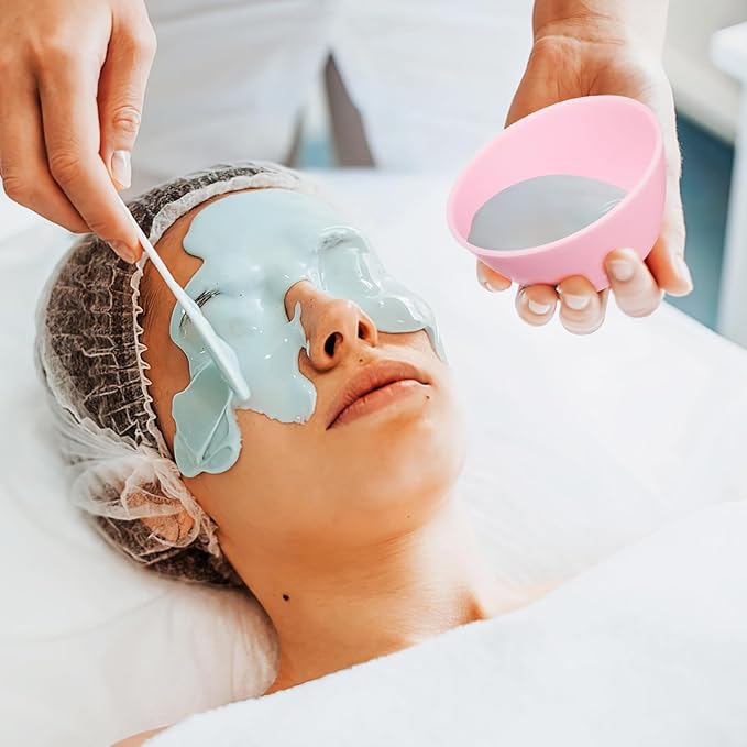 Facial Mask Mixing Bowls, Silicone DIY Face Mask Bowls for Hair Treatments and Oils, Cosmetic Beauty Tool for Home Salon Spa Face Skin Applicator