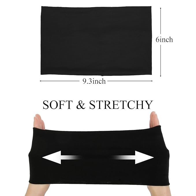 Huachi Wide Headbands for Women Non Slip, Thick Womens Headbands Boho Elastic Hair Bands for Women's Hair, Stretchy Sweat Headband for Workout Running Working