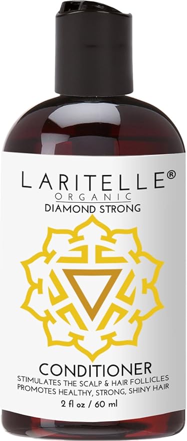Laritelle Organic Travel Size Conditioner 2 oz | Hair Loss Prevention, Anti-Breakage, Split Ends Treatment | Rosemary, Ginger & Cedarwood | NO GMO, Sulfates, Alcohol, Parabens, Phthalates | GF