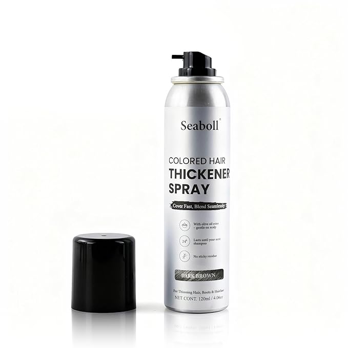 Root Touch Up Hair Color Spray–4oz, Sweat-Resistant & Natural, Instant Gray Hair Cover Up, Temporary Root Concealer Hair Filler Dye Spray for Hairline, Scalp&Thinning– Dark Brown – Women & Men