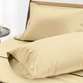 THREAD SPREAD 100% Egyptian Cotton Pillow Cases King - 1000 Thread Count Pillow Cases King Size Set of 2, Soft Cooling & Breathable Extra Long Staple Sateen Weave Cotton Pillow Covers for Bed - Sand