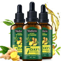 Vedora King of Ginger Oil for Hair Growth - Biotin Hair Growth Serum, 100% Pure Natural Ginger Essential Oil - Promotes Stronger, Thicker, Longer Hair in Women & Men - 3.15 Fl Oz / 90ML (3 PCS)