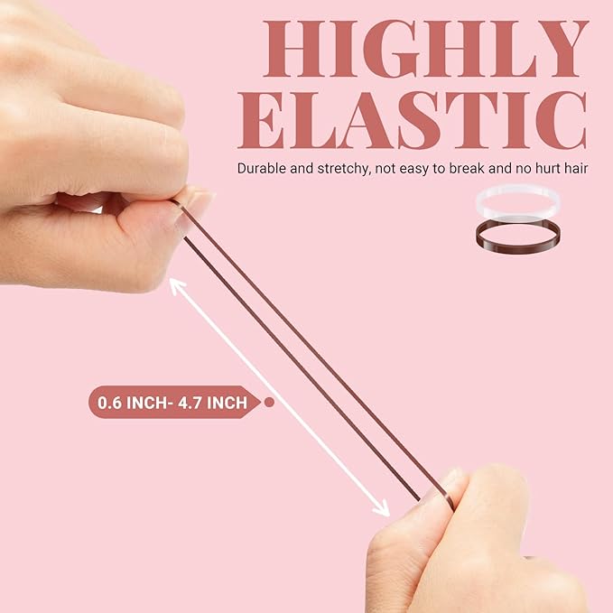 415pcs Bobby Pins Hair Pins Set, IKOCO 200pcs U Shaped Pins & Elastic Hair Ties for Women with Hair Net, Brown
