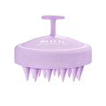 HEETA Scalp Massager Hair Growth, Soft Silicone Scalp Scrubber Shampoo Brush for Exfoliation, Dandruff Removal & Head Massage Stress Relax, Wet & Dry Use for Thick, Thin Hair Care, Wheat Straw Purple