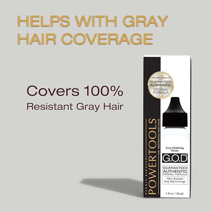 GOD, The Original Gray Oxidizing Drops | Guaranteed Authentic Original Formula l Mix Directly Into Formula For Guaranteed Grey Coverage (1 Fl Oz (Pack of 3))