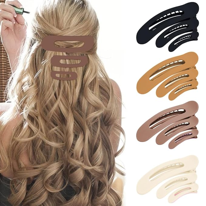 Large Duck Billed Banana Clips, Ahoney 12 Pack Alligator Hair Clips for Thin Thick Hair - 3 Sizes Lay Flat Styling Accessories for Women (Neutral)