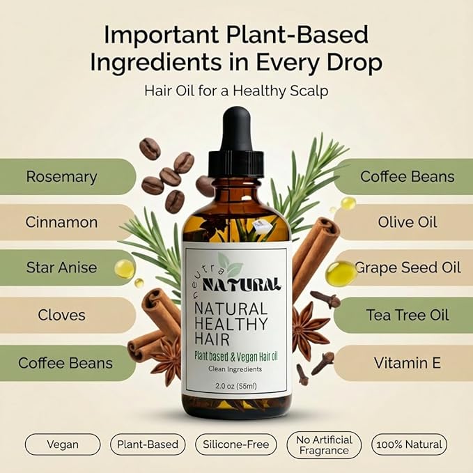 Hair Growth Duo – Rosemary & Horsetail Scalp Tonic + Botanical Growth Oil for Thicker, Stronger Hair – Vegan, Sulfate-Free – 8 oz + 2 oz
