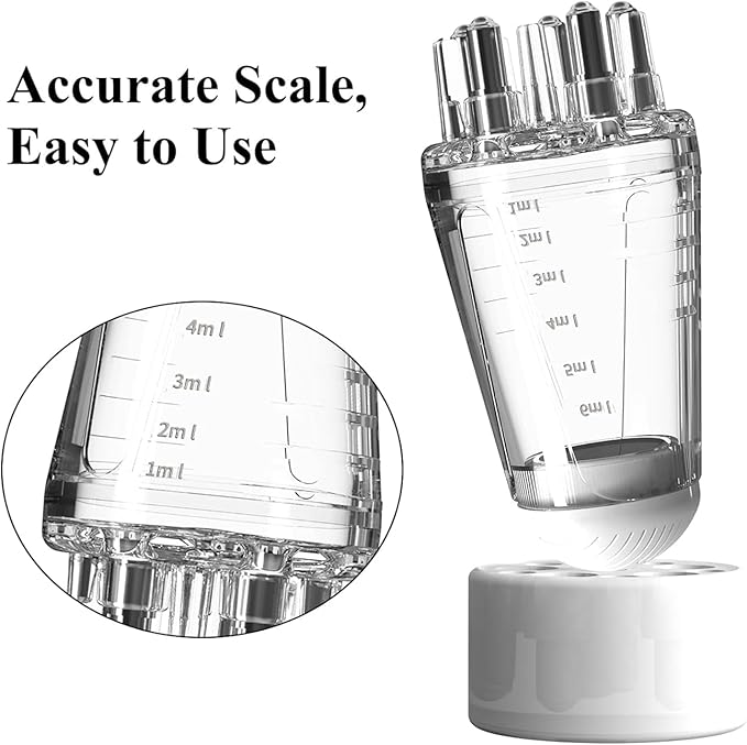 Scalp Applicator Comb, Scalp Oil Applicator, Root Comb Applicator Bottle for Hair, Hair Serum Applicator Suitable for Various Liquids, Suitable for Home and Travel-Transparent