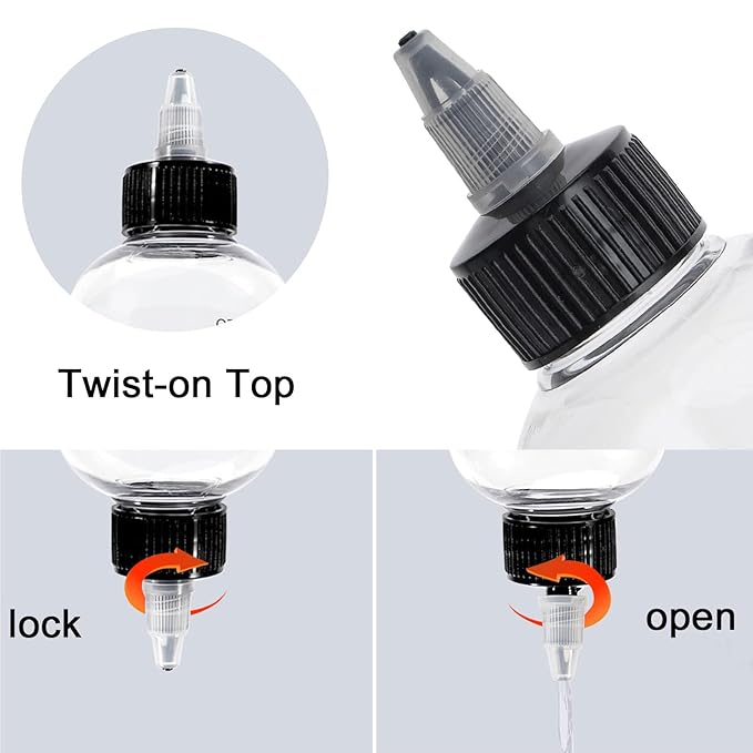 Applicator Bottle for Hair, 16.9oz Hair Applicator Bottle 2 Packs, Hair Color Bottle Applicator with Ratio Graduated Scale, Hair Dye Bottle Applicator with Twist Top Cap