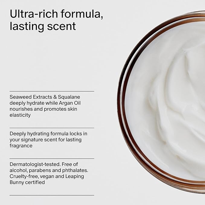 Salt & Stone Body Cream – Santal & Vetiver | Hydrating Formula with Seaweed Extracts, Spirulina & Squalane | Deep Hydration, Skin Barrier Support & Healthy Glow | for all Skin Types (6.7 fl oz)