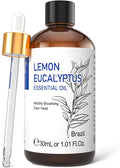 HIQILI Lemon Eucalyptus Oil, for Spary, Diffuser, Indoors, Outdoors, Garden, Yard, 100% Pure Natural - 1.01 Fl Oz