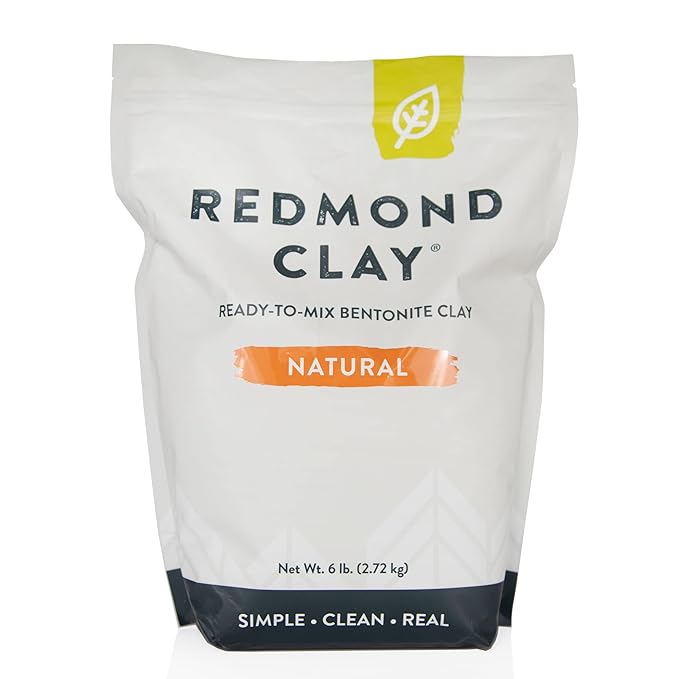 Redmond Clay – Natural Bentonite Clay, Soothing Mud Mask, 6lb bag…