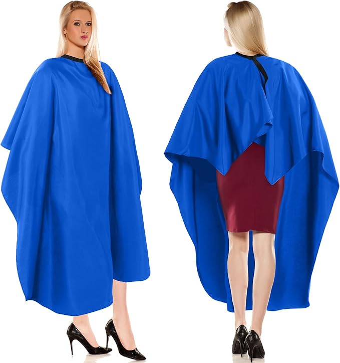 12Pcs Barber Cape 64 x 56'' Large Waterproof Hair Cutting Salon Cape Adjustable Snaps for Hair Dye Salon Stylist Supplies