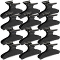 Ondder Hair Clips for Styling Sectioning Black Butterfly Hair Clips Clamps Claws Pro Salon Hair Clips for Cutting, Styling, Sectioning, Coloring Hair styling Clips Butterfly Clips Hair Accessories for