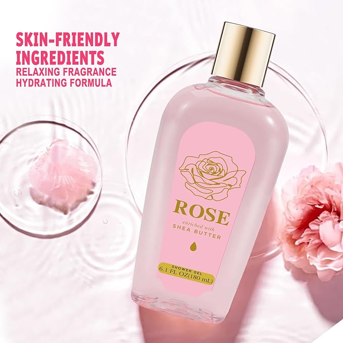 Spa Luxetique Gift Baskets for Women, Mothers Day Gifts for Mom, 11pcs Rose Sets, Relaxing Bath Sets for Women, Christmas Gifts for Her