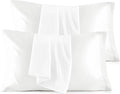 Bedsure Satin Pillowcase Standard Set of 4 - Pure White Silky Pillow Cases for Hair and Skin 20x26 Inches, Pillow Covers with Envelope Closure, Gifts for Women Men