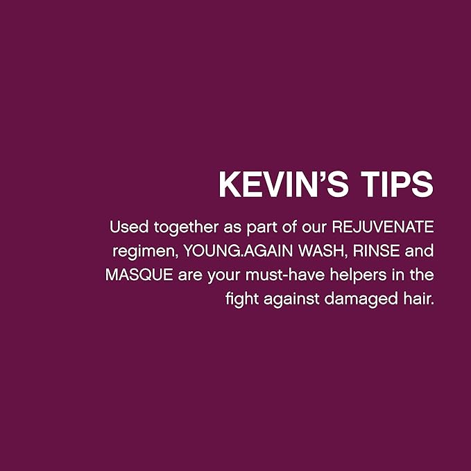 KEVIN.MURPHY YOUNG.AGAIN.WASH - Moisturising Shampoo - For Dry, Damaged & Brittle Hair - Hair Repair & Hydration - Amino Acids & Lotus Flower Extract - Sulphate & Paraben Free - 1 L / 33.8 fl oz