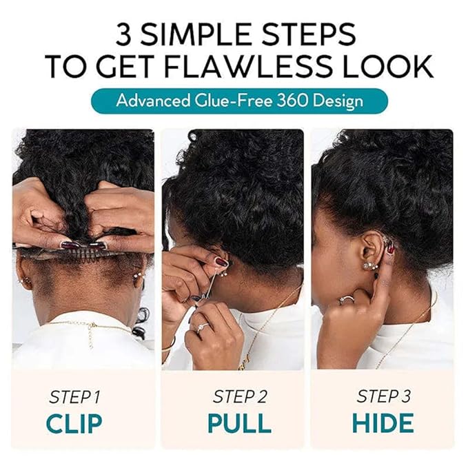 Hidden Strap Invisi Strap Straight 360 Glueless Wigs Human Hair Pre Plucked Pre Bleached Brazilian Virgin Wig With Drawstring 250 Density HD Full Lace Front Wigs Human Hair 24 Inch