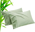 TELUS Pillow Cases King Size 2 Pack, Bamboo Rayon Cooling Pillowcases with Envelope Closure, Cool Breathable Pillow Case for Hot Sleepers & Night Sweats, 20x36 inches, Green