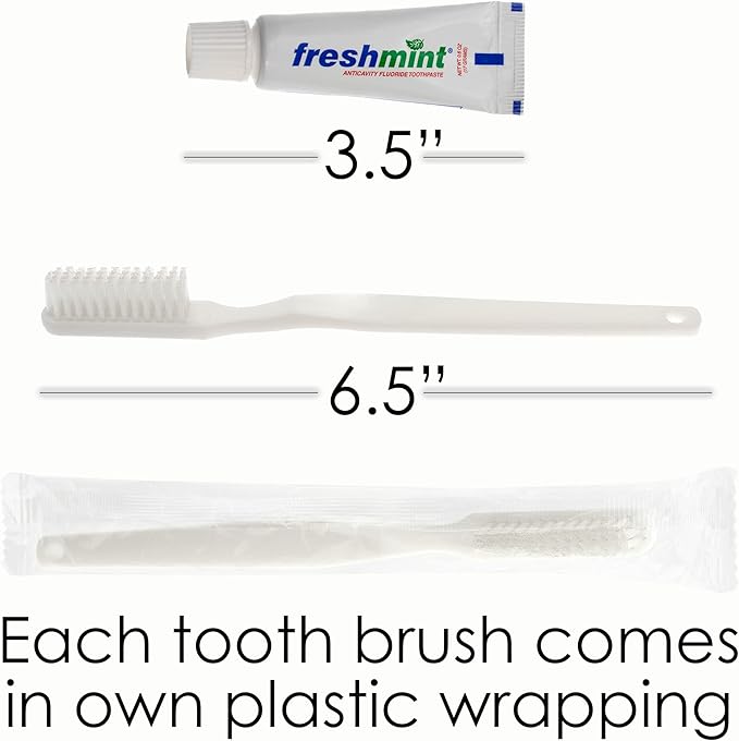 Moda West 96 Kits - Bulk Case of Wholesale Teen Basic Toiletries for Men, Women, Travel, Charity