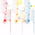 6Pcs Baby Comb Set, Small Cute Fine Tooth Toddler Comb & Rat Tail Baby Combs for Styling, Plastic Parting Combs for Girl Wet Dry Hair