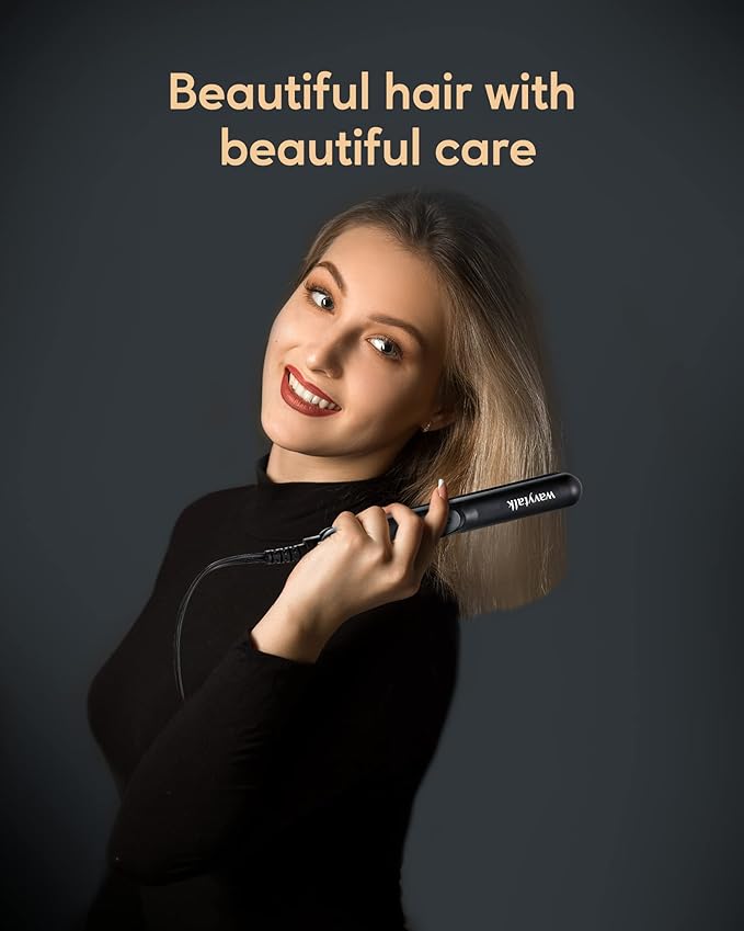 Wavytalk Mini Flat Iron 0.7 Inch Ceramic Mini Hair Straightener, Small Flat Irons for Short Hair, Curls Bangs, Dual Voltage for Travel