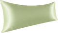 NTBAY Satin Body Pillowcase for Hair and Skin, Luxurious and Silky Pillow case with Envelope Closure, 20x54 Inches, Sage Green