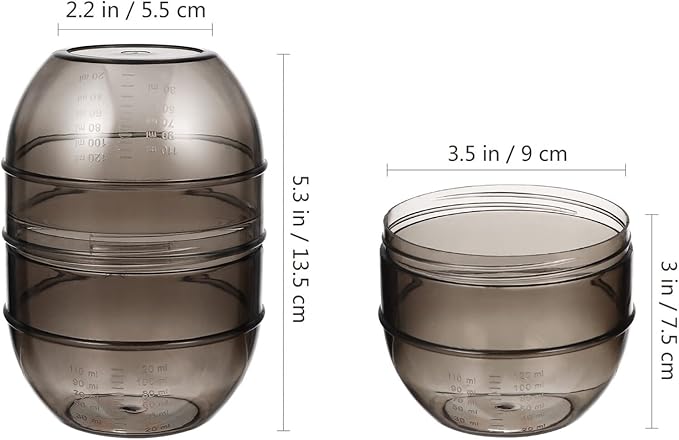 Lurrose Hair Dye Color Mixing Cup with Double Scale Hair Tint Shaker Mixer Bowl for Salon and Home Coloring