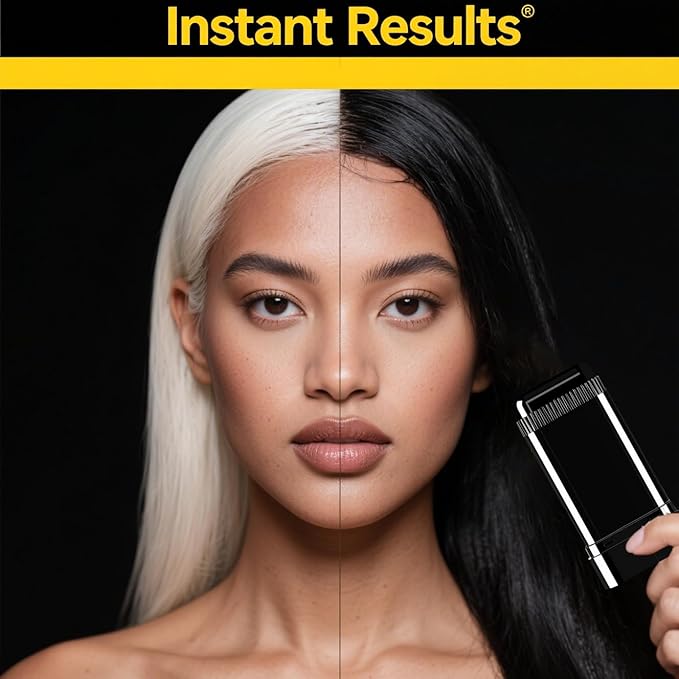 Hair Color Comb, Safe and Convenient Comb Hair Dye, Portable Hair Dye Comb For Gray Hair Coverage, Waterproof and Sweat-Proof, 2 in 1 Instant Dye, for Women & Men (1PCS-Black)