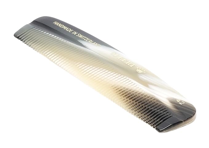 42 Horn-Inspired Hair Comb, Beige Grey, Women/Men, Small/Large, All Hair Types