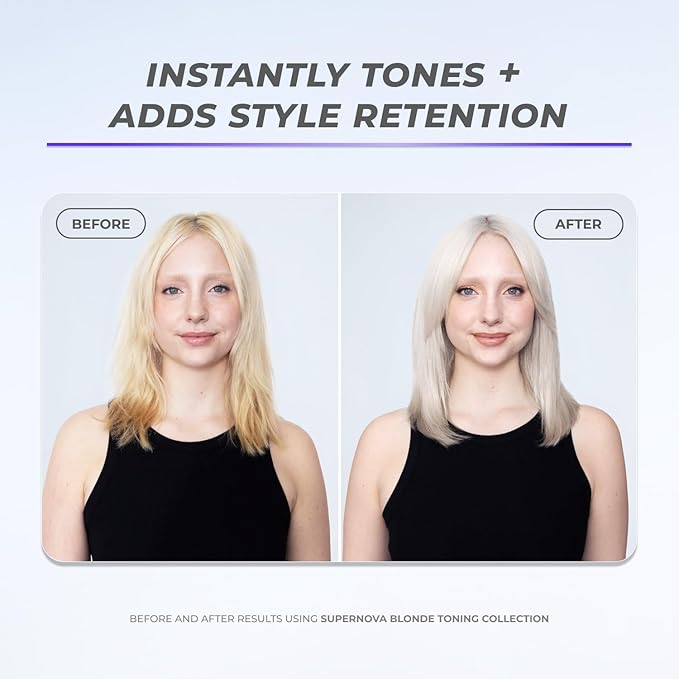 XMONDO Hair Supernova Blonde Toning Leave-In Foam, Vegan Formula Hair Toner Foam for Reducing Brassy and Yellow Tones on Blonde, Highlighted, and Gray Hair Colors, 6.7 Fl. Oz