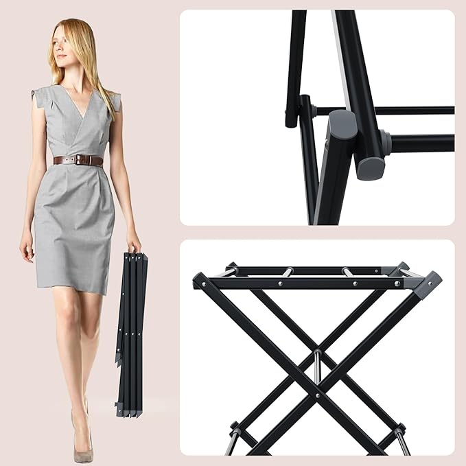 Drying Rack for Laundry, Foldable Clothes Drying Rack, Small Collapsible Dry Rack for Clothes, Use for Indoor & Outdoor Drying Clothes, Black 40"x29"x14.5"