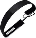 Sweaty Bands Womens Girls Headband - Non-Slip Velvet-Lined Exercise Hairband - Wicked Black 1-Inch